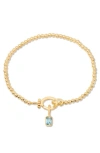 Brook & York Mackenzie Birthstone Bracelet In Gold - March