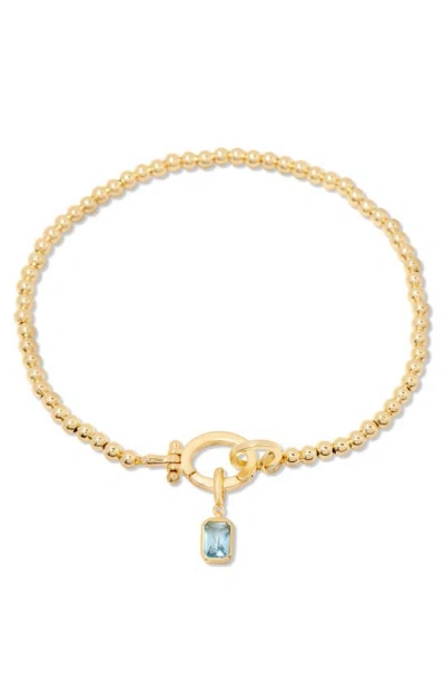 Brook & York Mackenzie Birthstone Bracelet In Mar Birthstone