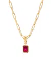 Brook & York Women's Mackenzie 14k-yellow-gold Vermeil & Birthstone Pendant Necklace In July Birthstone