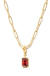 Brook & York Women's Mackenzie 14k-yellow-gold Vermeil & Birthstone Pendant Necklace In July Birthstone