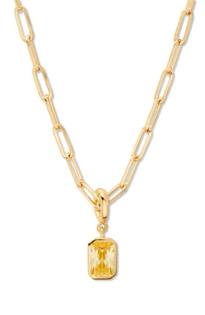 Brook & York Women's Mackenzie 14k-yellow-gold Vermeil & Birthstone Pendant Necklace In Nov
