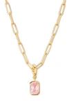 Brook & York Women's Mackenzie 14k-yellow-gold Vermeil & Birthstone Pendant Necklace In Oct Birthstone