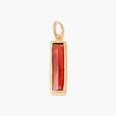 Brook & York Mackenzie Elongated Birthstone Charm In Red