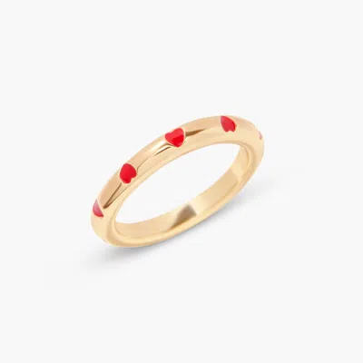 Brook & York Maeve Heart Enamel Ring In Gold