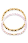 Brook & York Brook And York Makenna Set Of 2 Birthstone Beaded Stretch Bracelets