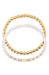 Brook & York Brook And York Makenna Set Of 2 Birthstone Beaded Stretch Bracelets