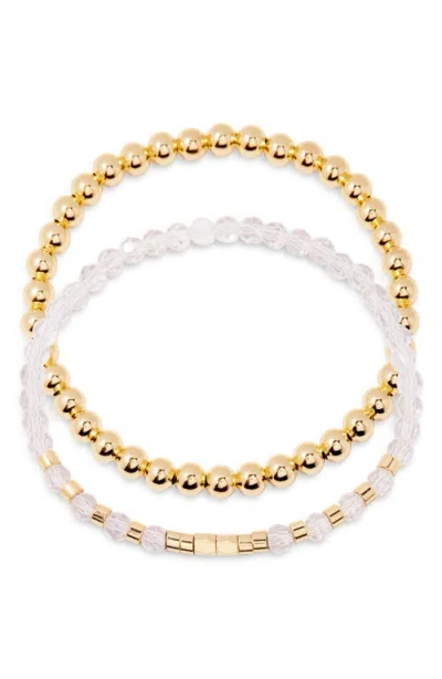 BROOK & YORK BROOK AND YORK MAKENNA SET OF 2 BIRTHSTONE BEADED STRETCH BRACELETS