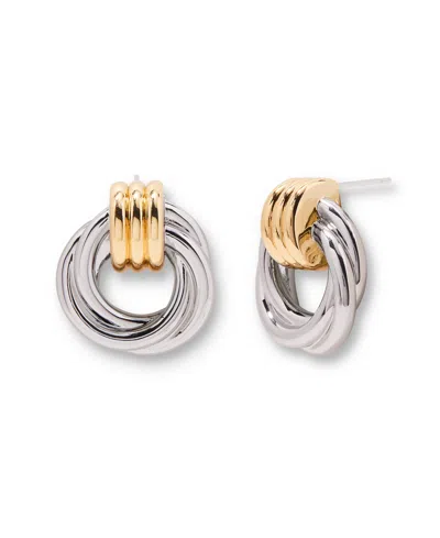 Brook & York Meg Knot Two-tone Stud Earrings