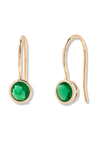 Brook & York Brook And York Mia Birthstone Drop Earrings In Green