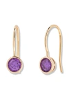 Brook & York Brook And York Mia Birthstone Drop Earrings In Purple
