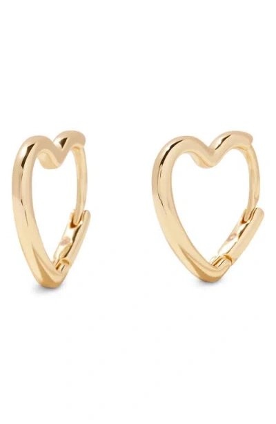 Brook & York Brook And York Minnie Heart Hoop Earrings In Gold