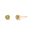 Brook & York Natural Stones 14k Gold-plated Vermeil Sage Birthstone Earrings In Gold- Aug