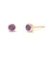 BROOK & YORK NATURAL STONES 14K GOLD-PLATED VERMEIL SAGE BIRTHSTONE EARRINGS