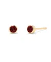 Brook & York Natural Stones 14k Gold-plated Vermeil Sage Birthstone Earrings In Jan
