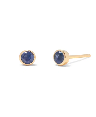 Brook & York Natural Stones 14k Gold-plated Vermeil Sage Birthstone Earrings In Gold- Sep
