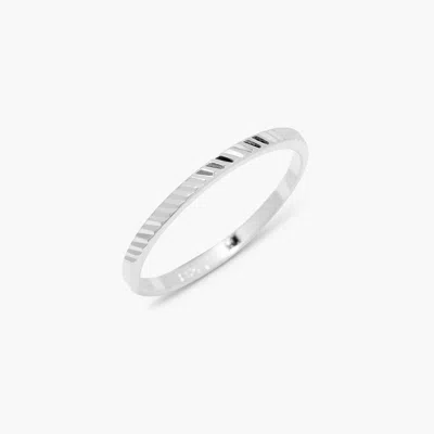 Brook & York Nell  Extra Thin Fine Ring In Silver