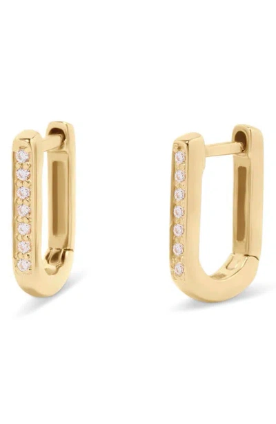 Brook & York Nori Cubic Zirconia Squared Hoop Earrings In Gold