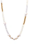 Brook & York Brook And York Paloma Beaded Necklace In Gold/ White