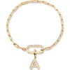 Brook & York Brook And York Petra Initial Charm Bracelet In Gold A