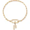 Brook & York Brook And York Petra Initial Charm Bracelet In Gold F