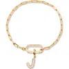 Brook & York Brook And York Petra Initial Charm Bracelet In Gold J