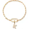 Brook & York Brook And York Petra Initial Charm Bracelet In Gold K