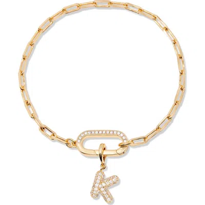 Brook & York Brook And York Petra Initial Charm Bracelet In Gold K