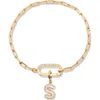 Brook & York Brook And York Petra Initial Charm Bracelet In Gold S