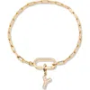 Brook & York Brook And York Petra Initial Charm Bracelet In Gold Y