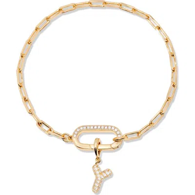 Brook & York Brook And York Petra Initial Charm Bracelet In Gold Y