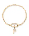 Brook & York Petra Initial Charm Bracelet In Letter F