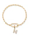 Brook & York Petra Initial Charm Bracelet In Letter N