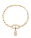 Brook & York Petra Initial Charm Bracelet In Letter S