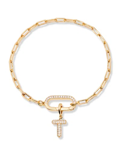 Brook & York Petra Initial Charm Bracelet In Letter T