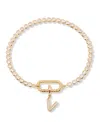 Brook & York Petra Initial Tennis Bracelet In Letter V