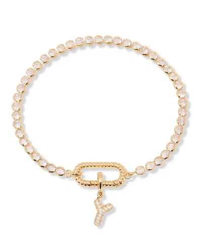 Brook & York Petra Initial Tennis Bracelet In Letter Y