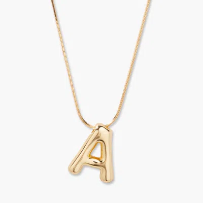 Brook & York Gold Plated Pippa Bubble Initial Short Pendant Necklace