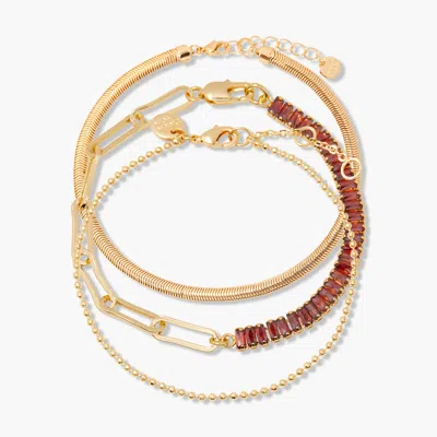 Brook & York Priya Birthstone Tennis Bracelet Set In Multi