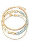 Brook & York Brook And York Priya Birthstone Tennis Bracelet Set In Gold December