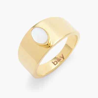 Brook & York Riley Pearl Ring In Gold