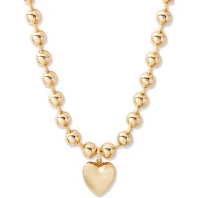 Brook & York Brook And York Ruby Heart Pendant Necklace In Gold