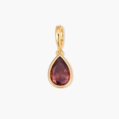 Brook & York Sadie Teardrop Bezel Birthstone Charm In Red