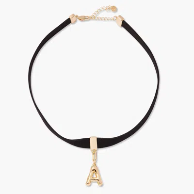 Brook & York Samantha Initial Charm Choker In Gold