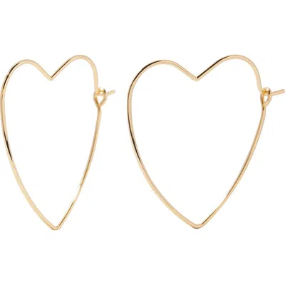 Brook & York Brook And York Sandy Heart Hoop Earrings In Gold
