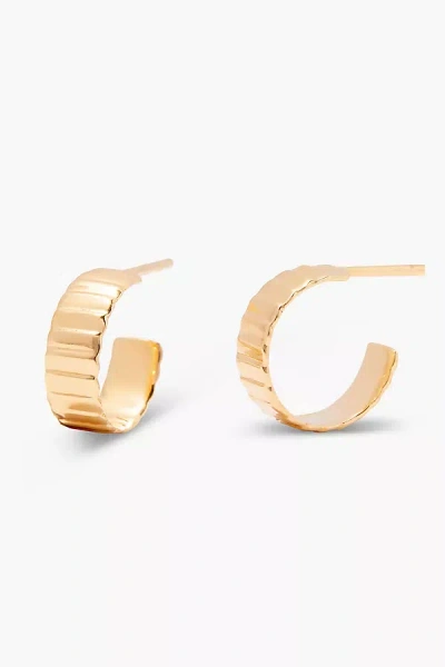Brook & York Small Textured Hoops In Gold