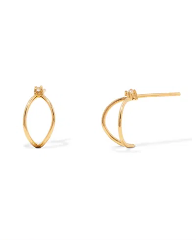 Brook & York White Topaz 14k Gold-plated Vermeil Tinsley Earrings