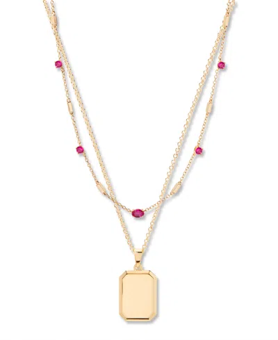 Brook & York Willow Birthstone Layering Necklace In Gold July