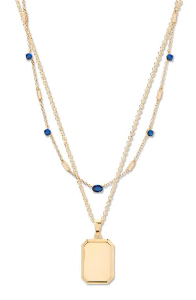 Brook & York Willow Birthstone Layering Necklace In Gold September