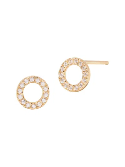Brook & York Women's Lydia 14k Yellow Gold & 0.10 Tcw Diamond Circle Stud Earrings