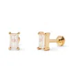 Brook & York Zola Baguette Flat Back Earring In Gold
